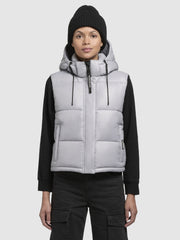 Weste INNA2 SATIN Blaugrau