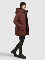 Coat KEMELY MATT Dark red