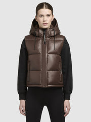 Weste INNA2 SATIN Schokoladenbraun