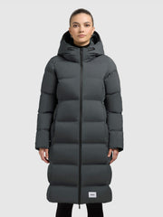 Cappotto Corto Donna Sherma - Khujo - Con Cerniera E Bottoni - Cappuccio Regolabile - 70% Cotone 30% Poliammide