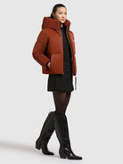  - Image from Khujo | Jacket AUDREY SHINY SIENNA BROWN