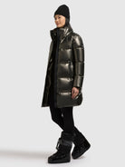  - Image from Khujo | Mantel HAYA2 SHINY MUD BROWN