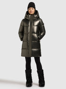  - Image from Khujo | Mantel HAYA2 SHINY MUD BROWN