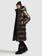  - Image from Khujo | Mantel RACHEL2 SHINY CANE BROWN