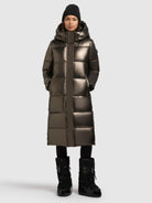  - Image from Khujo | Mantel RACHEL2 SHINY CANE BROWN