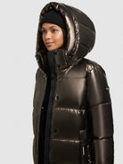  - Image from Khujo | Mantel RACHEL2 SHINY CANE BROWN