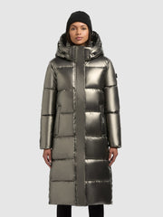 Coat RACHEL2 SHINY MUD BROWN