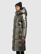  - Image from Khujo | Mantel RACHEL2 SHINY MUD BROWN