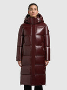  - Image from Khujo | Mantel RACHEL2 SHINY MAHAGONI RED