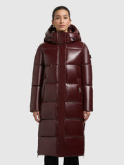 Coat RACHEL2 SHINY MAHOGANY RED