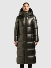 Coat RUBINA SHINY MUD BROWN