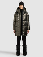  - Image from Khujo | Coat HAYA2 SHINY MUD BROWN