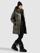  - Image from Khujo | Coat HAYA2 SHINY MUD BROWN