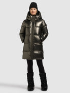  - Image from Khujo | Coat HAYA2 SHINY MUD BROWN