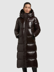 Coat RUBINA2 SHINY MOODY PLUM