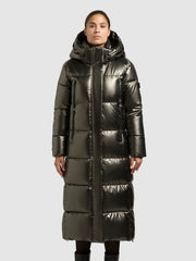 Coat RUBINA SHINY MUD BROWN