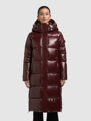 Coat RACHEL2 SHINY MAHOGANY RED