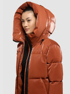  - Image from Khujo | Jacket AUDREY SHINY SIENNA BROWN