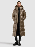  - Image from Khujo | Manteau RUBINA SHINY KANE MARRON