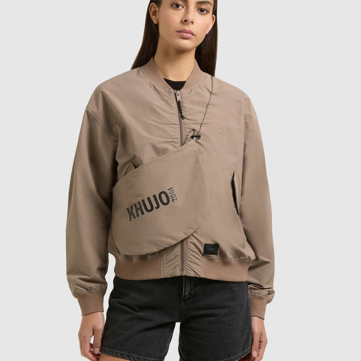 Jacke FACEE WITH BAG LATTE BROWN – KHUJO