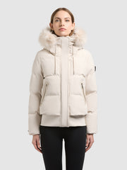 Jacke PADME WITH FUR - 2IN1 DOVE WHITE