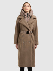 Mantel IRNYA  -  2IN1 (Einsatz herausnehmbar). TAUPE GREY