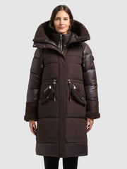 Mantel DAYANA - 2IN1 (Einsatz herausnehmbar) MOODY PLUM