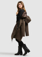  - Image from Khujo | Mantel HICKLE TAUPE BROWN