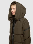  - Image from Khujo | Mantel EMORY WITH BAG PARK GREEN